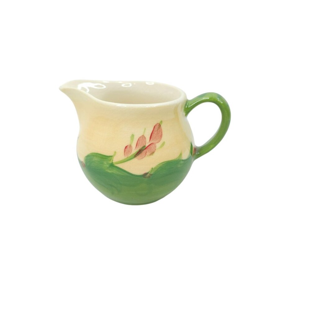 Gail Pittman Laurel Leaf Creamer Vintage 1998 Signed Pottery Rare Floral Pattern